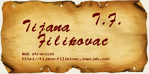 Tijana Filipovac vizit kartica